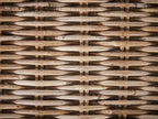 Lit de jardin en rotin naturel