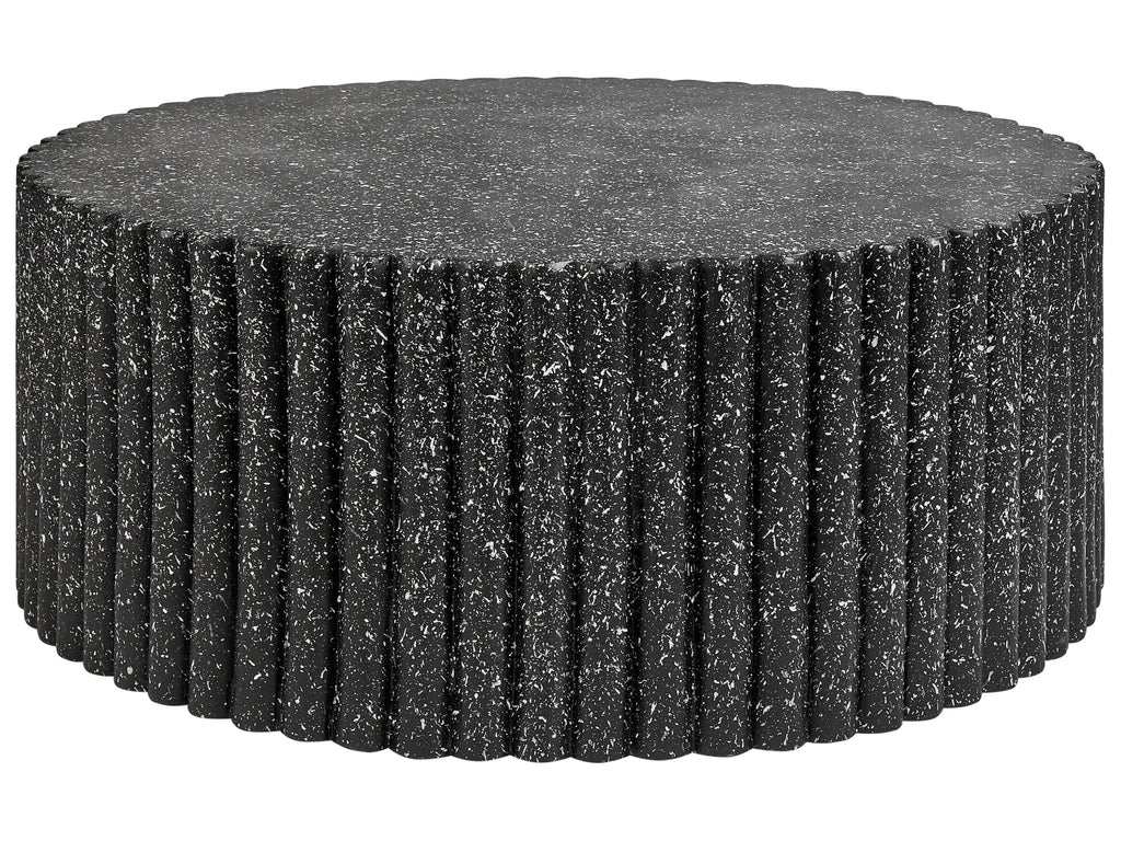 Tavolino da caff  106 cm 106 cm Effetto terrazzo Terrazzo Nero