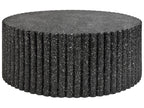Tavolino da caff  106 cm 106 cm Effetto terrazzo Terrazzo Nero