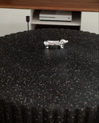 Table basse 106 cm 106 cm Effet terrazzo Terrazzo noir