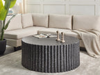 Table basse 106 cm 106 cm Effet terrazzo Terrazzo noir