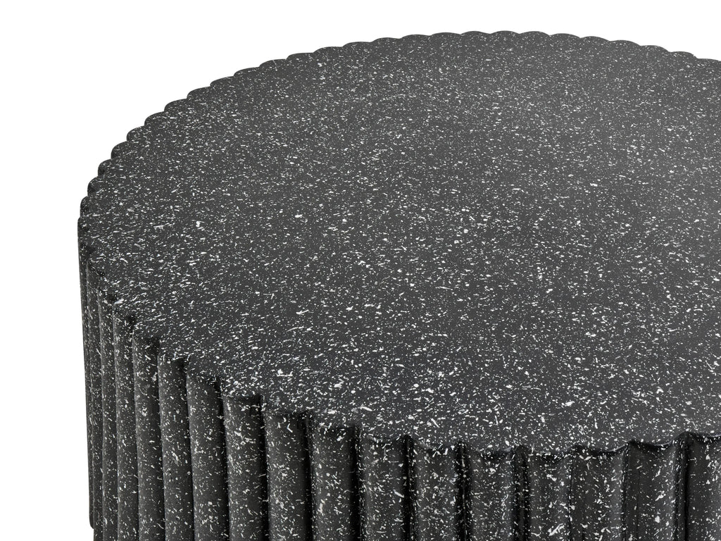 Table basse 106 cm 106 cm Effet terrazzo Terrazzo noir