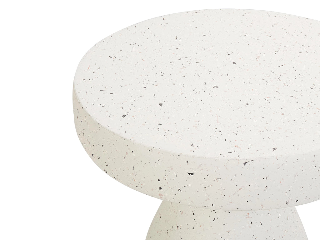 Table basse 39 cm 39 cm Effet terrazzo Terrazzo Blanc