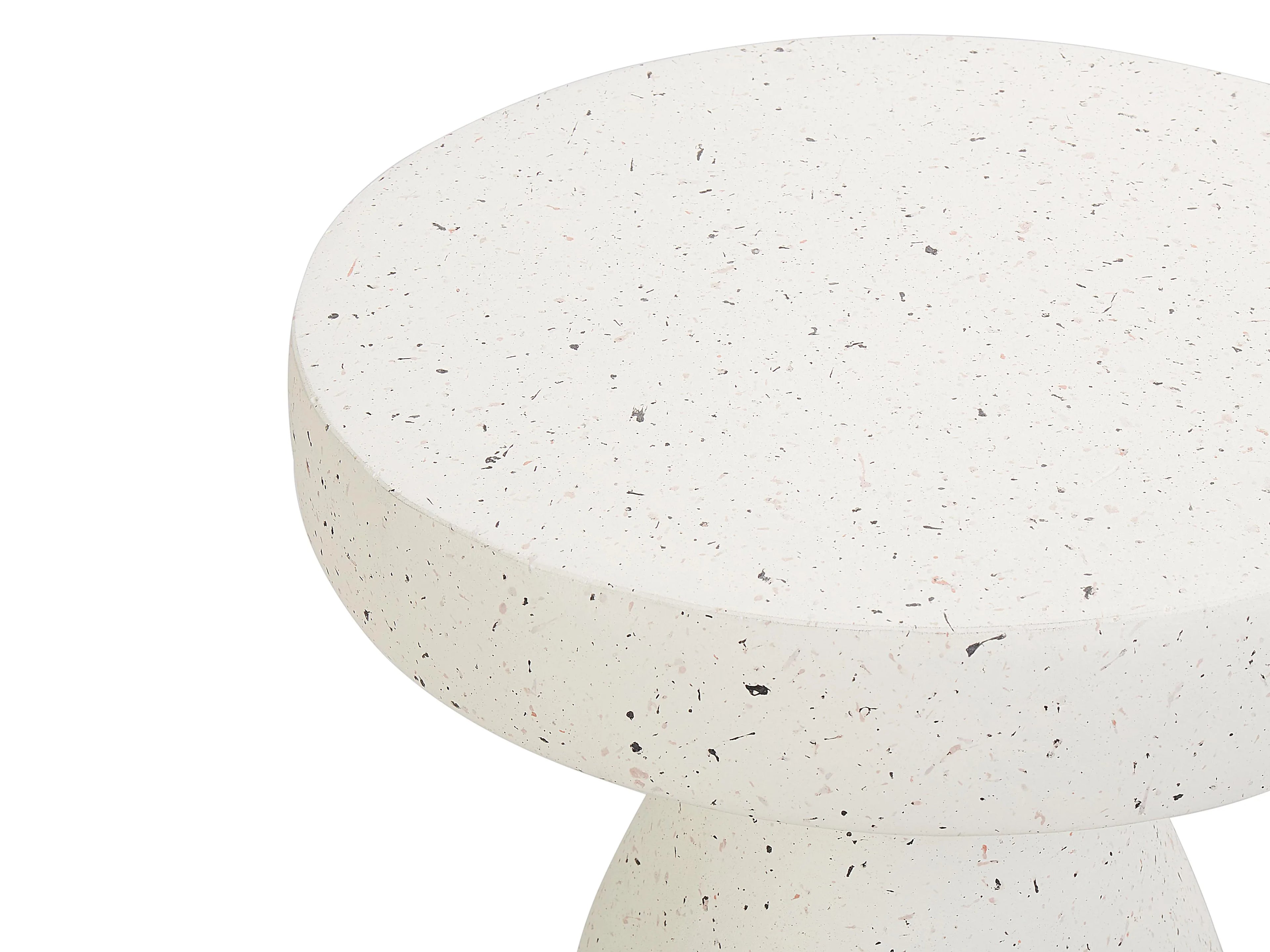 Table basse 39 cm 39 cm Effet terrazzo Terrazzo Blanc
