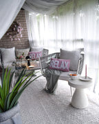 Table basse 39 cm 39 cm Effet terrazzo Terrazzo Blanc