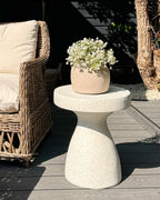 Table basse 39 cm 39 cm Effet terrazzo Terrazzo Blanc