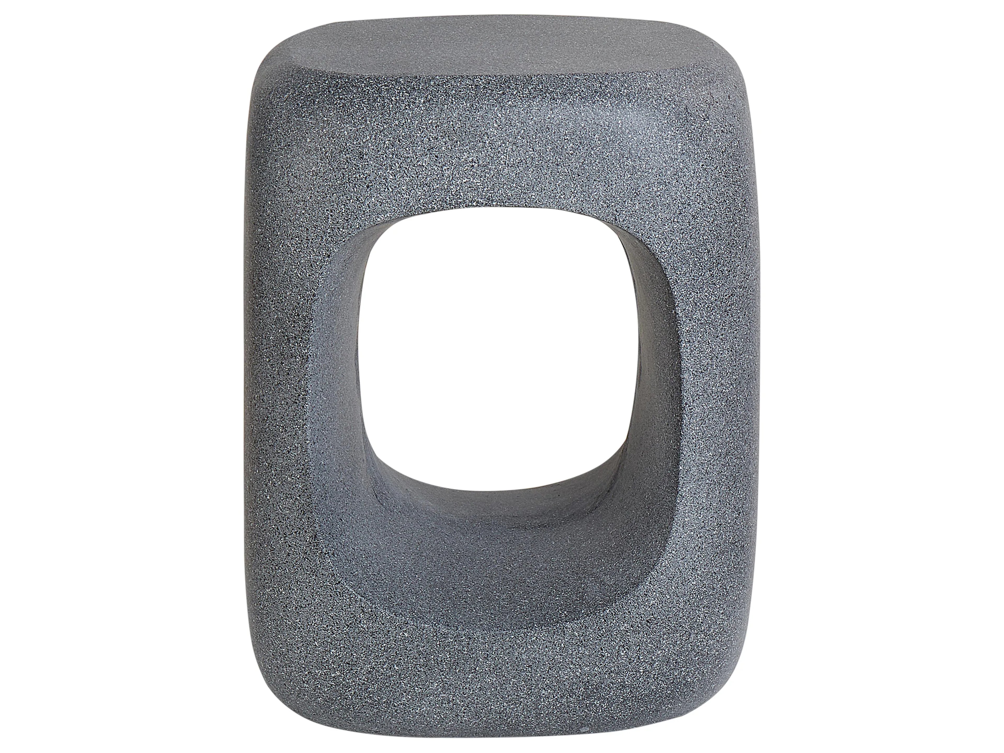 Table basse 33 x 33 cm Effet marbre Gris