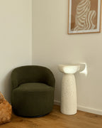 Table basse 33 cm 33 cm Effet terrazzo Blanc terrazzo