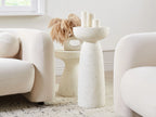 Table basse 33 cm 33 cm Effet terrazzo Blanc terrazzo
