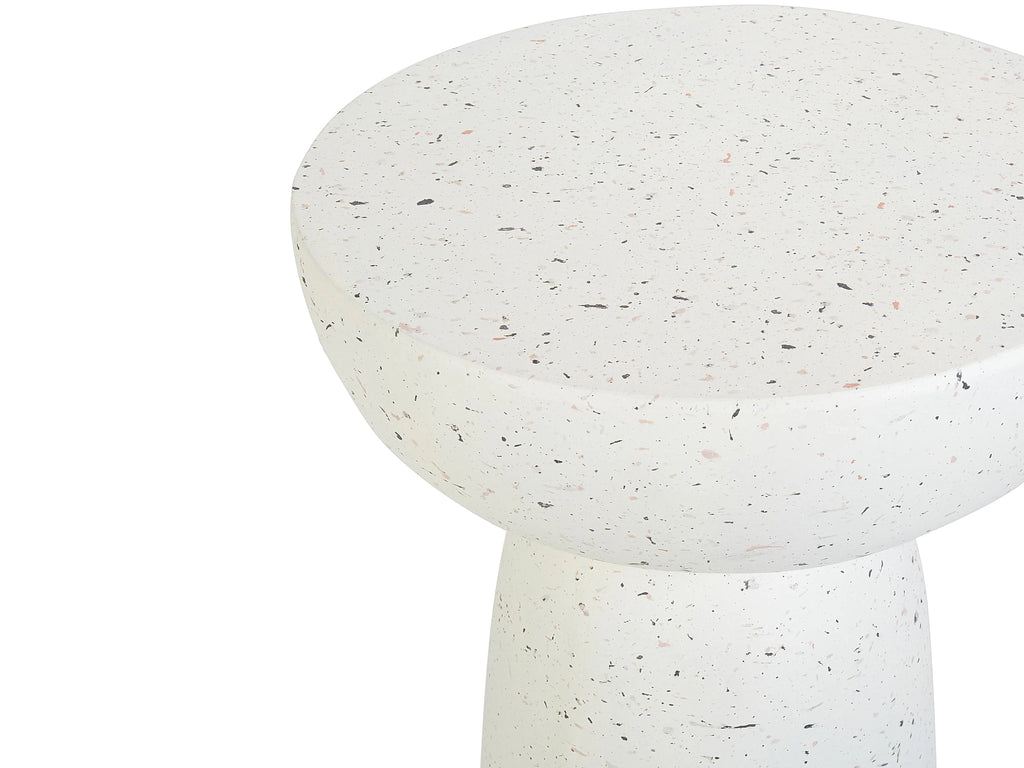 Table basse 33 cm 33 cm Effet terrazzo Blanc terrazzo