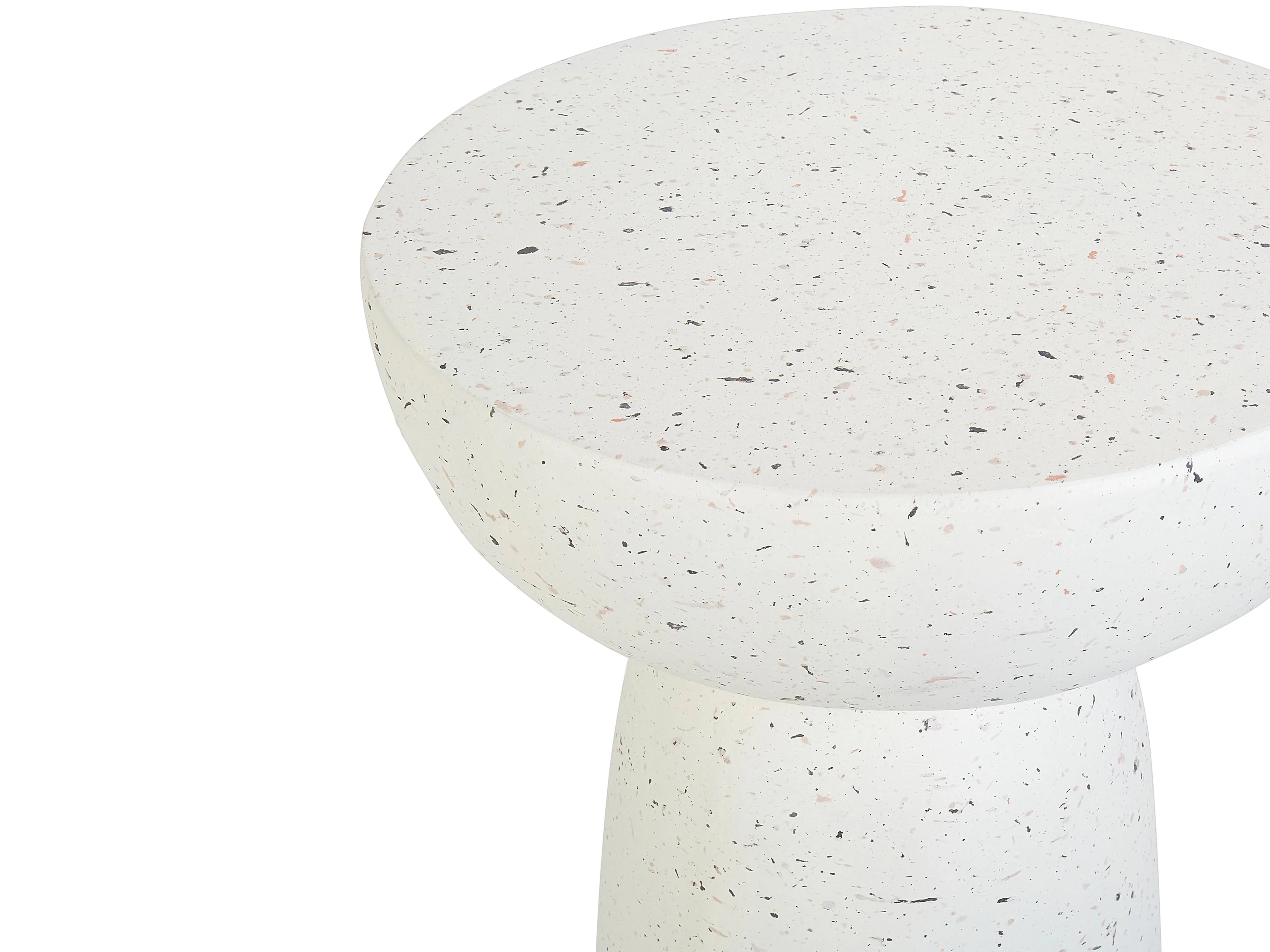 Table basse 33 cm 33 cm Effet terrazzo Blanc terrazzo