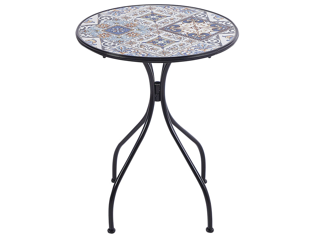 Table de bistrot 60 x 60 cm en métal noir