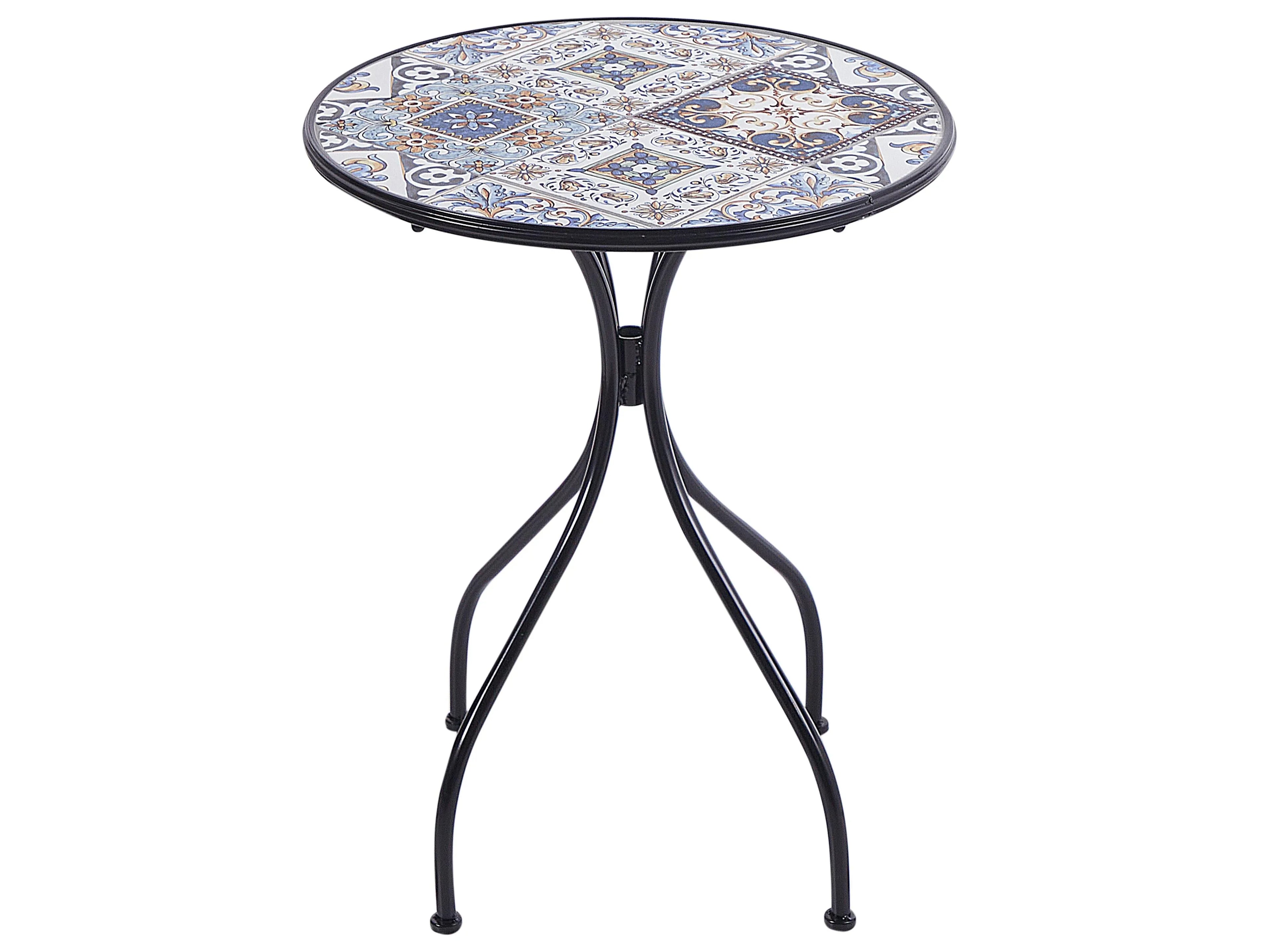 Table de bistrot 60 x 60 cm en métal noir