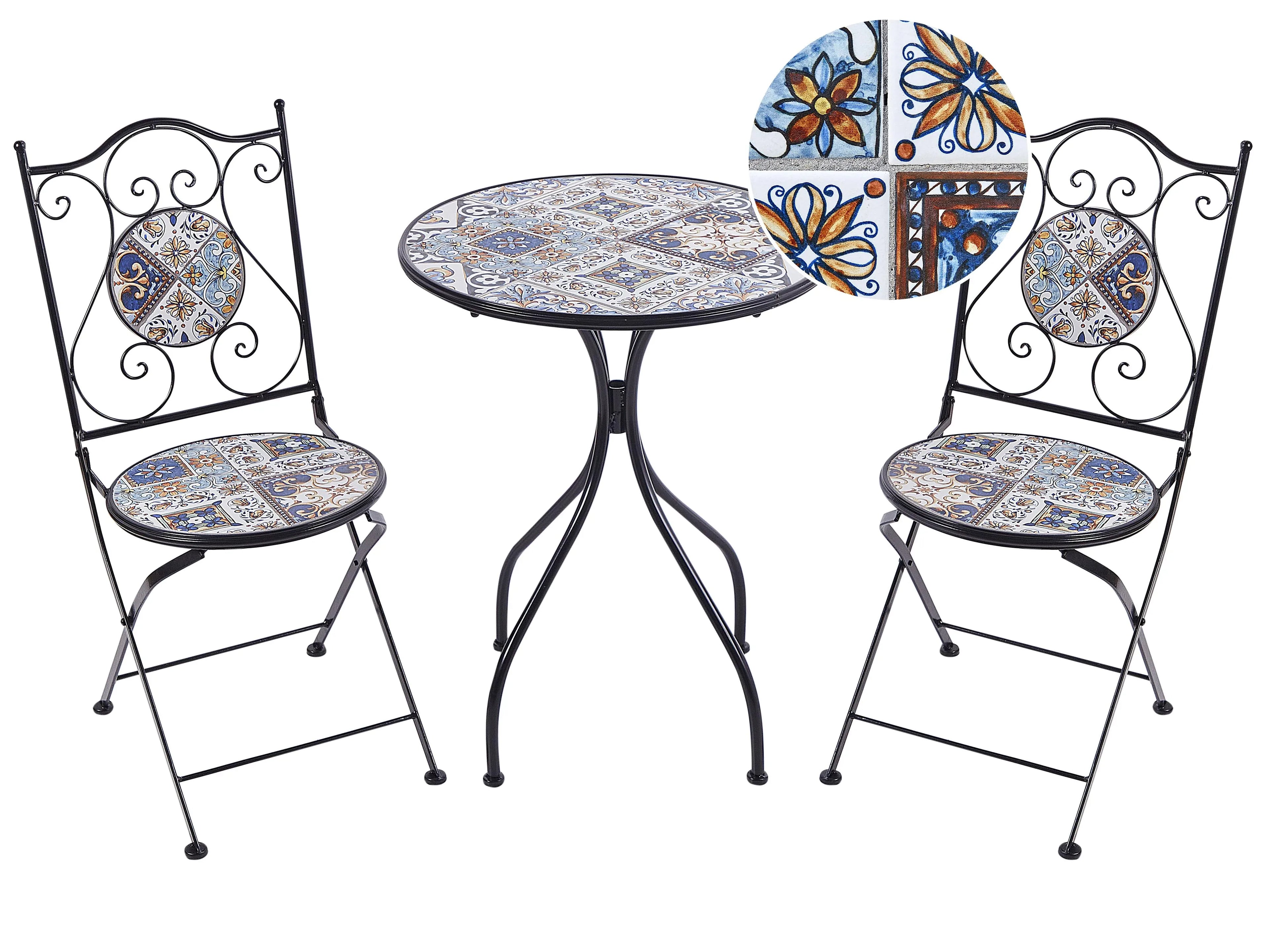 Set bistrot Pieghevole  Metallo Nero