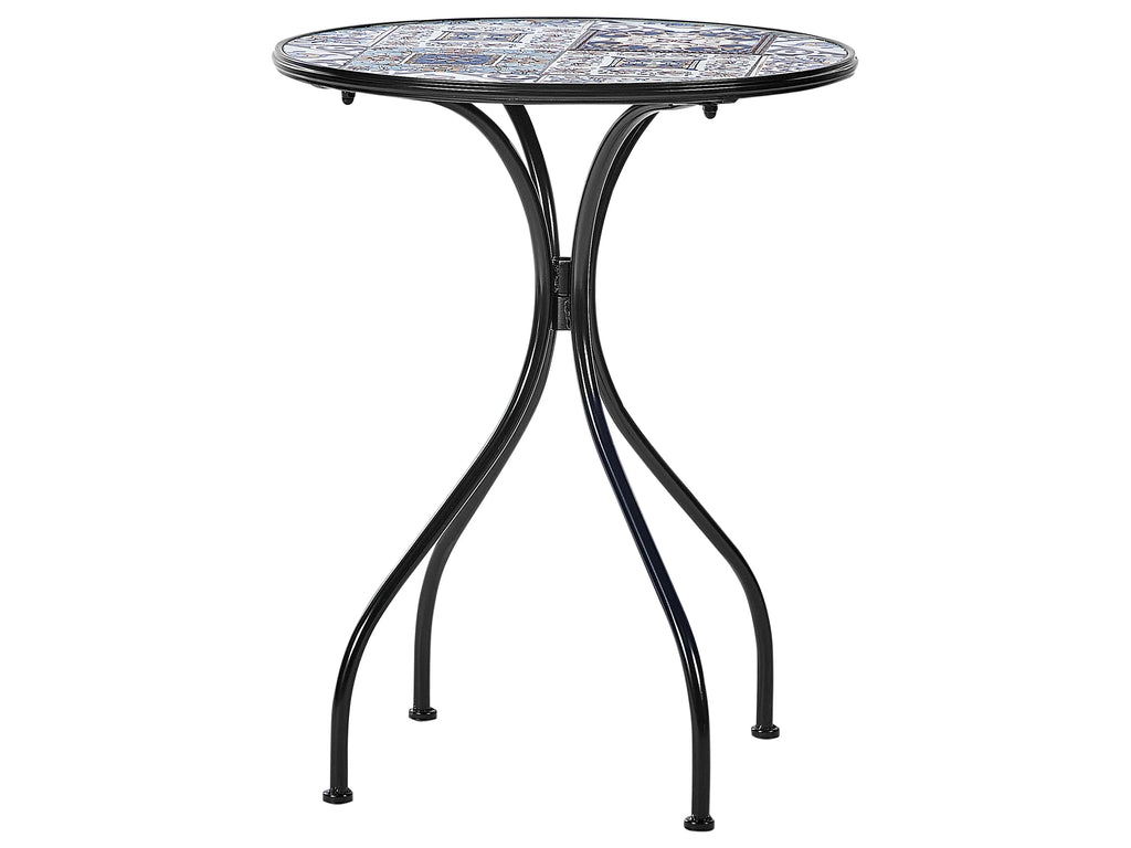 Table bistrot pliable en métal noir