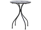 Table bistrot pliable en métal noir