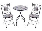 Table bistrot pliable en métal noir