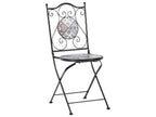 Table bistrot pliable en métal noir