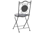 Table bistrot pliable en métal noir