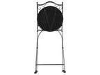 Table bistrot pliable en métal noir