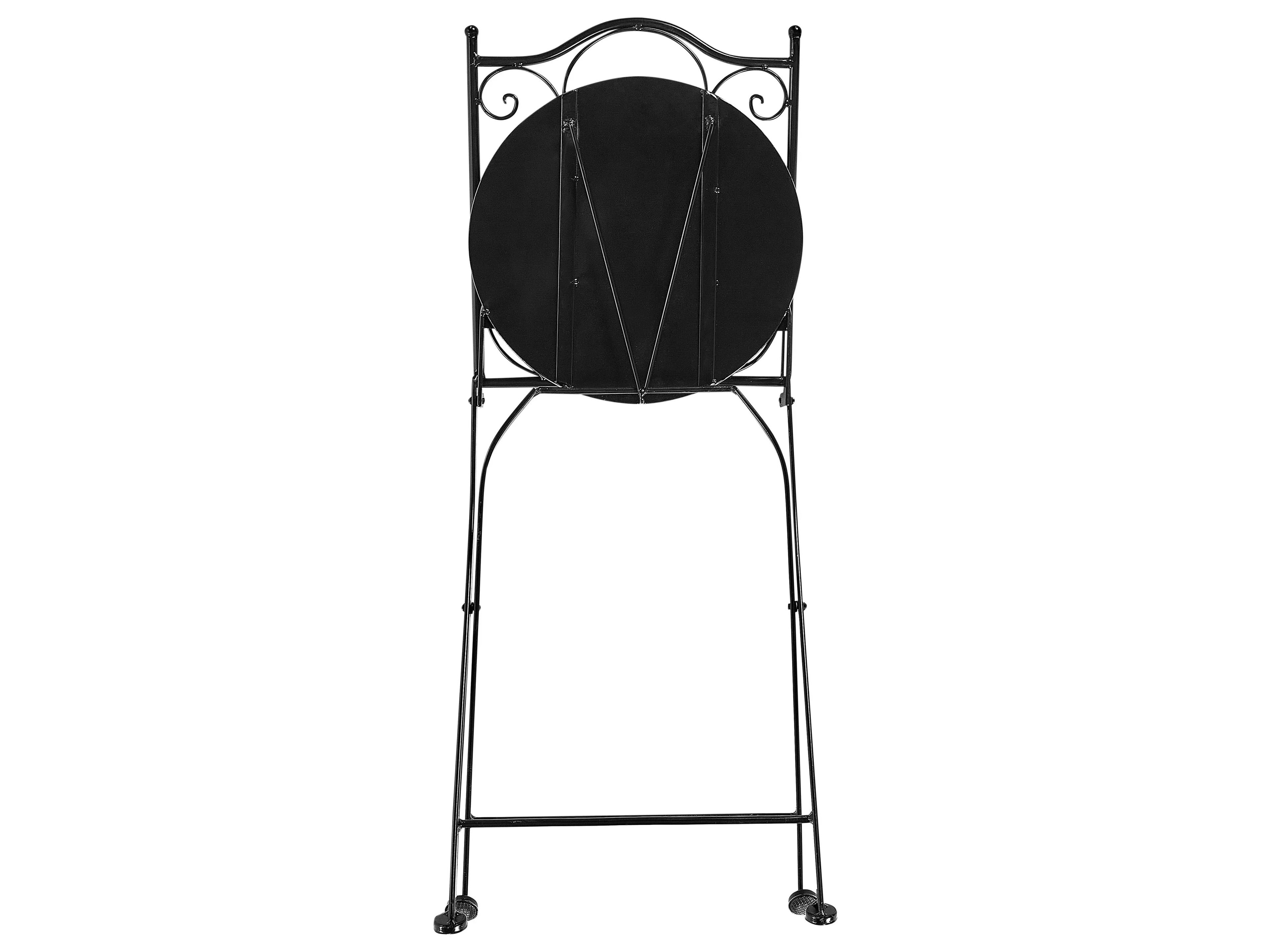 Table bistrot pliable en métal noir