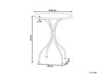 Table de bistrot 60 cm 60 cm Blanc