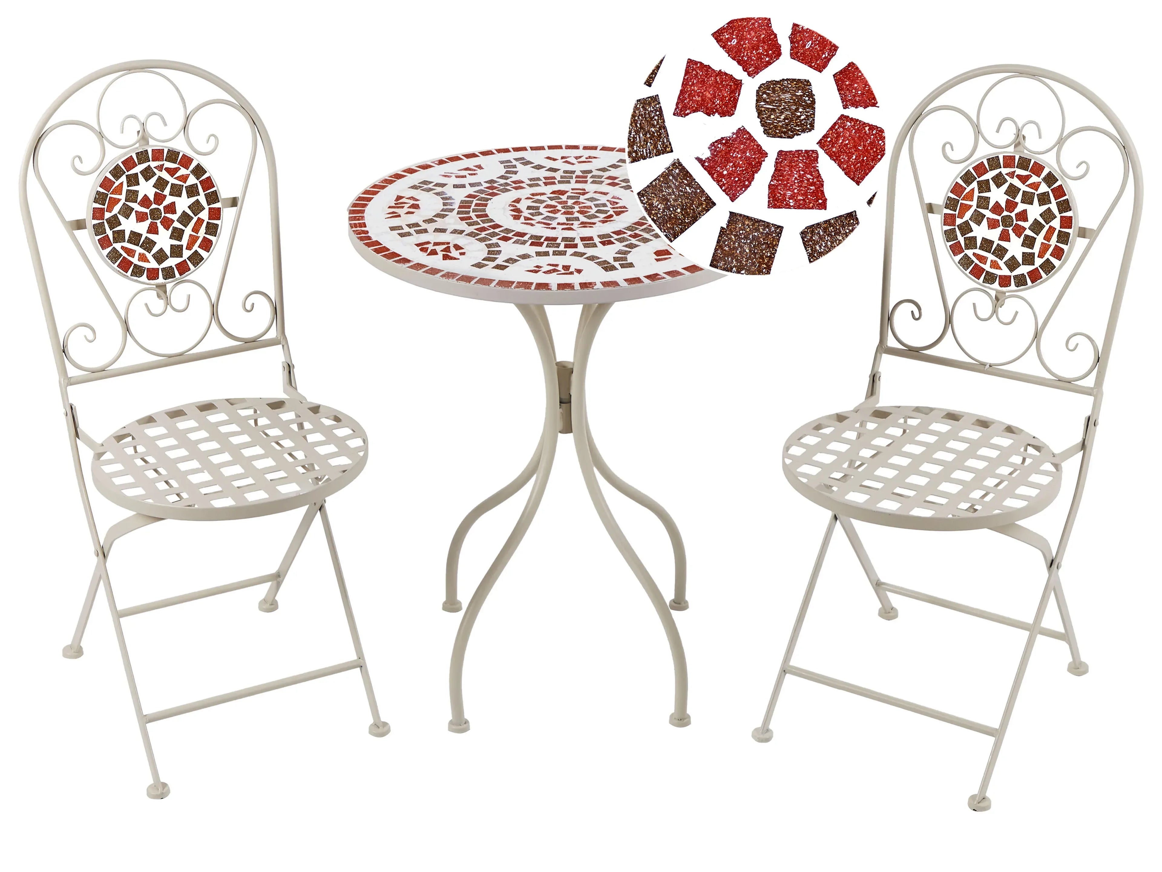Set bistrot Pieghevole  Metallo Bianco