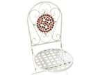 Table bistrot pliante en métal blanc