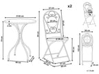 Table bistrot pliante en métal blanc