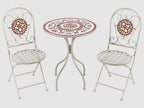 Table bistrot pliante en métal blanc