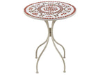 Table bistrot pliante en métal blanc