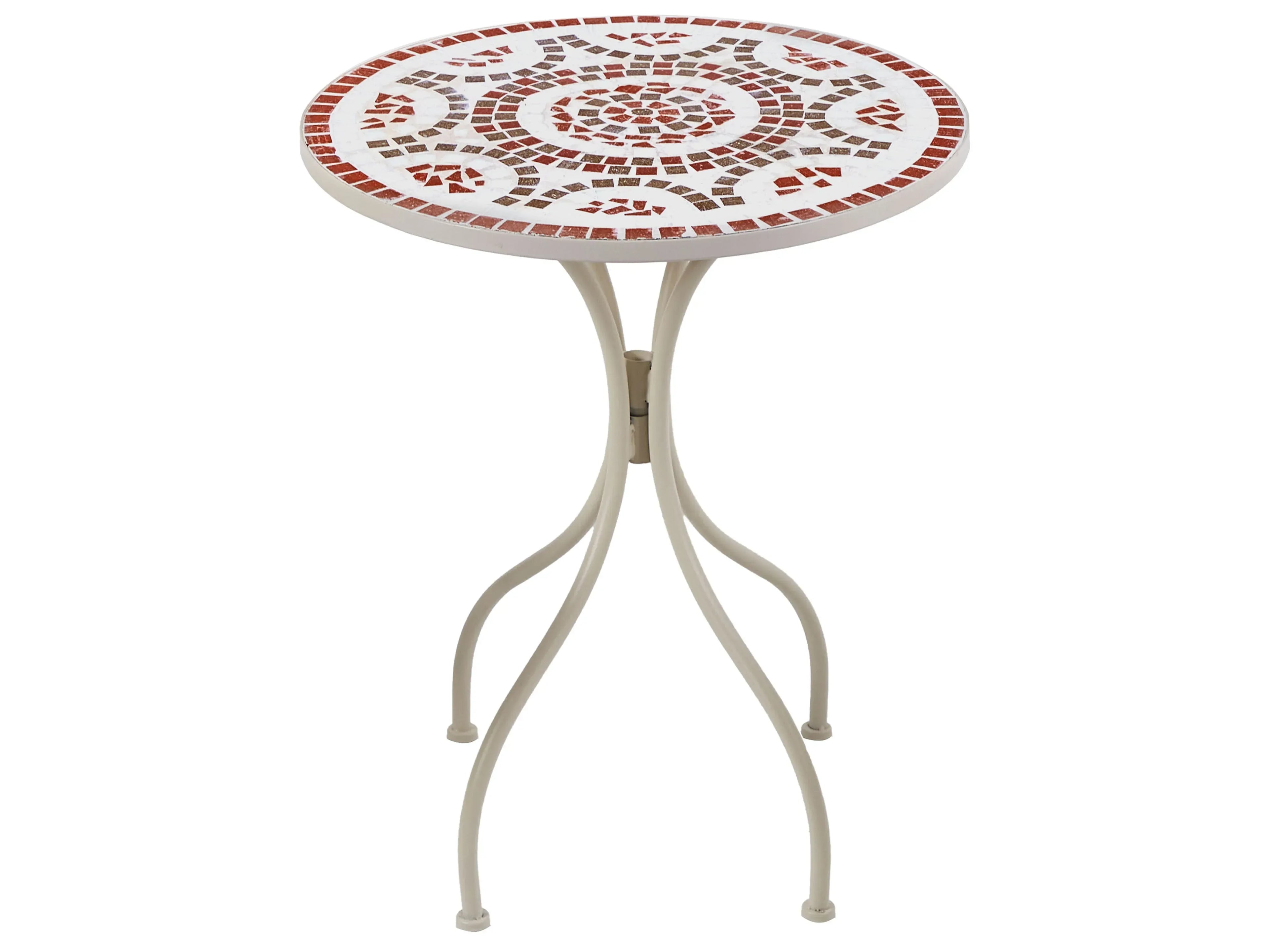 Table bistrot pliante en métal blanc