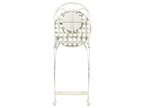 Table bistrot pliante en métal blanc