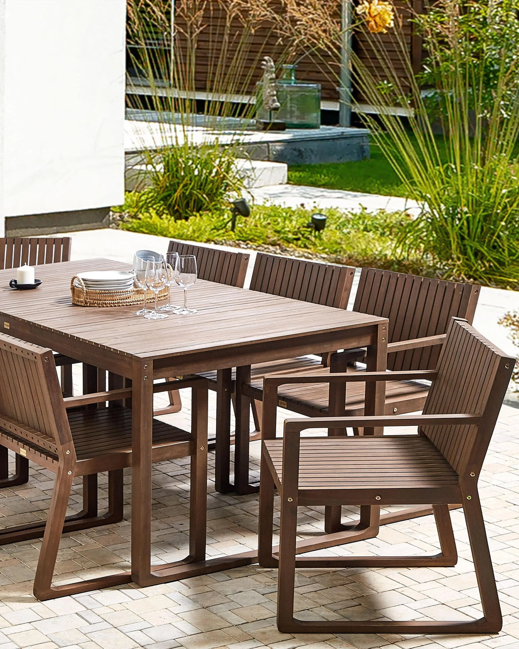 Chaise de jardin Bois d'acacia Marron foncé