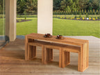 Table de jardin 150 cm 35 cm Bois d'acacia Marron