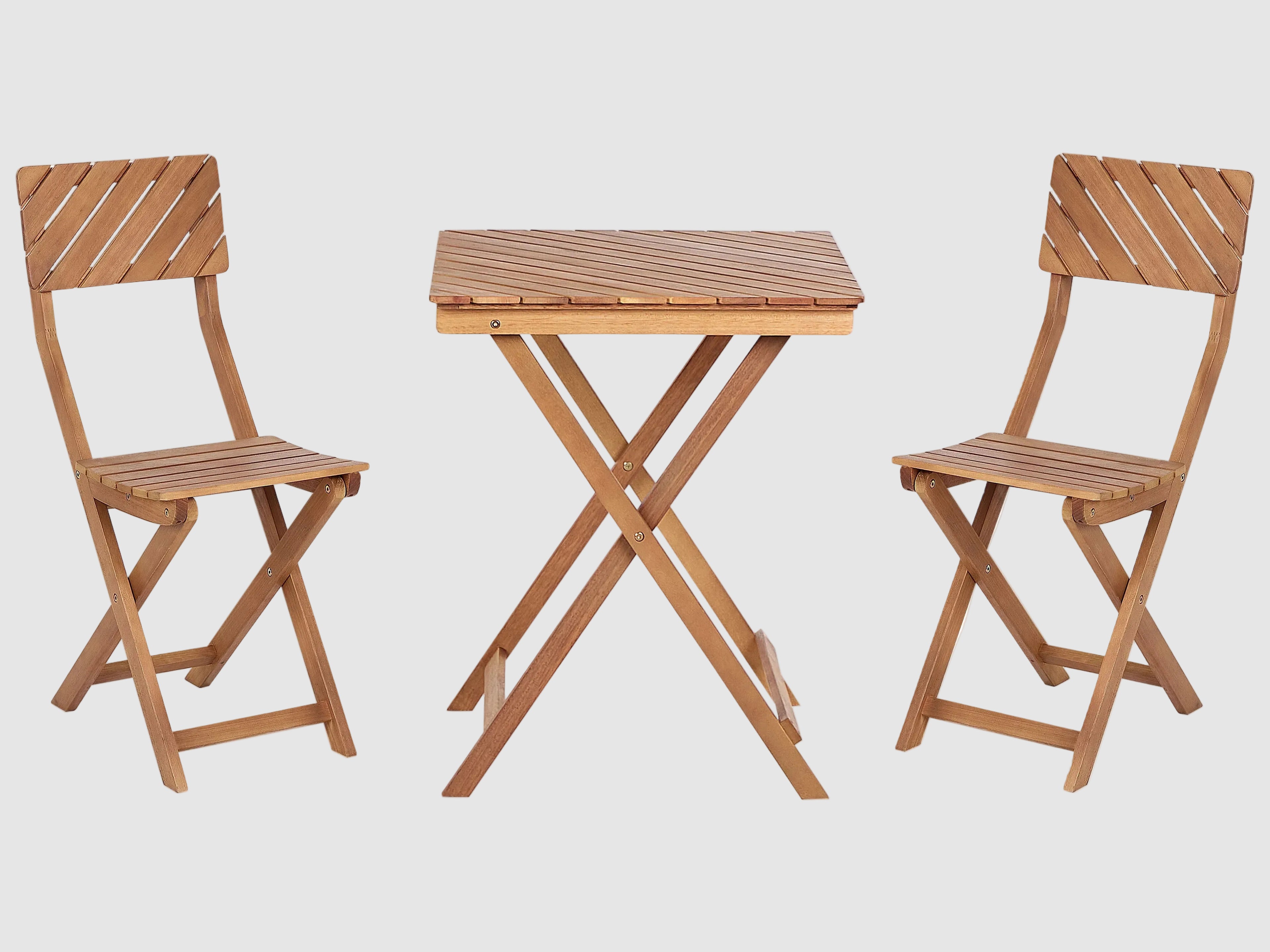Set bistrot Pieghevole  Legno d'eucalipto Marrone