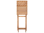 Table de bistrot pliante en bois d'eucalyptus marron