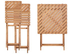 Table de bistrot pliante en bois d'eucalyptus marron
