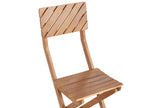 Table de bistrot pliante en bois d'eucalyptus marron
