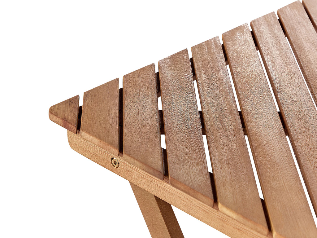 Table de bistrot pliante en bois d'eucalyptus marron