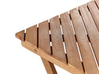 Table de bistrot pliante en bois d'eucalyptus marron