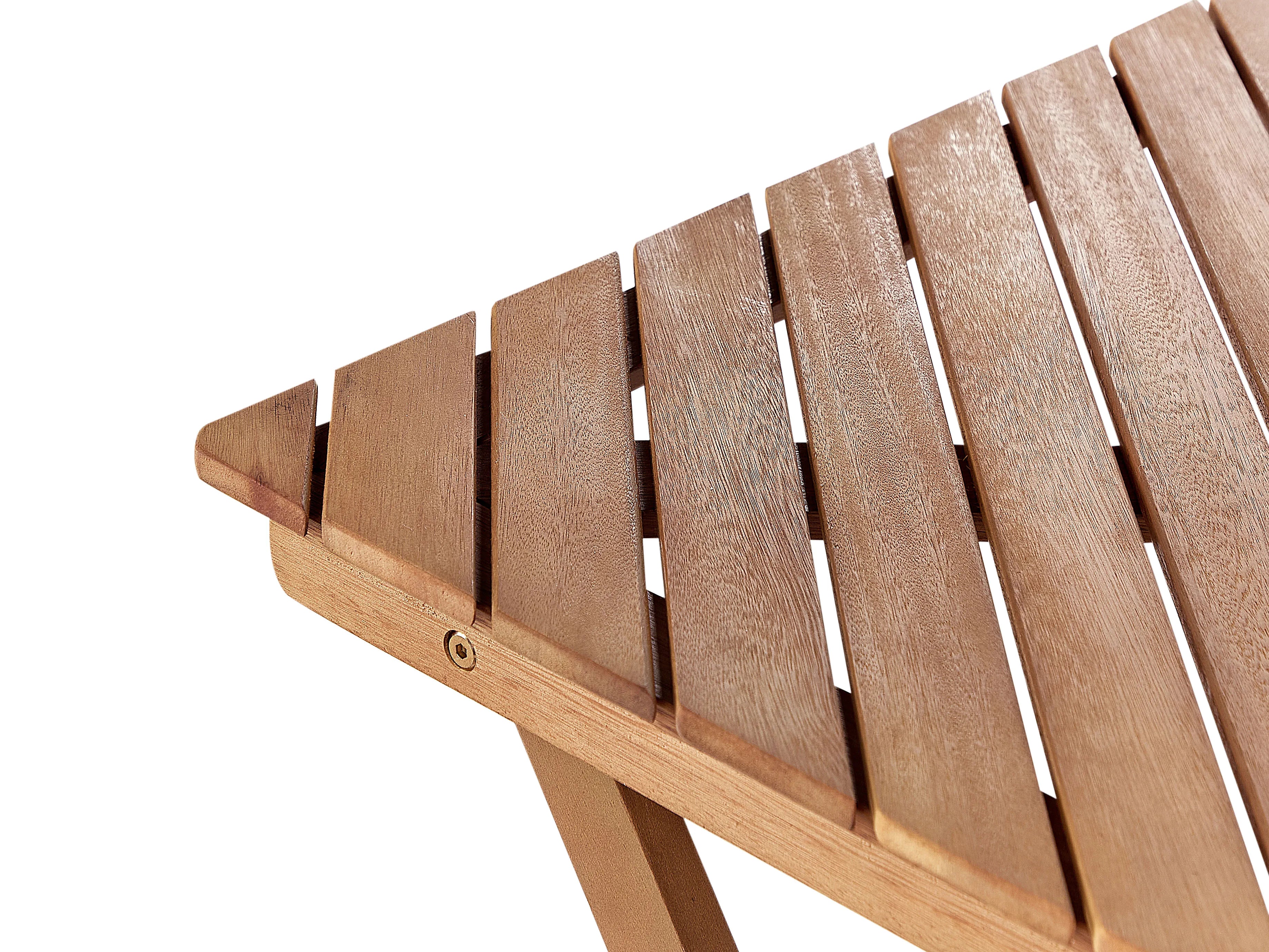 Table de bistrot pliante en bois d'eucalyptus marron
