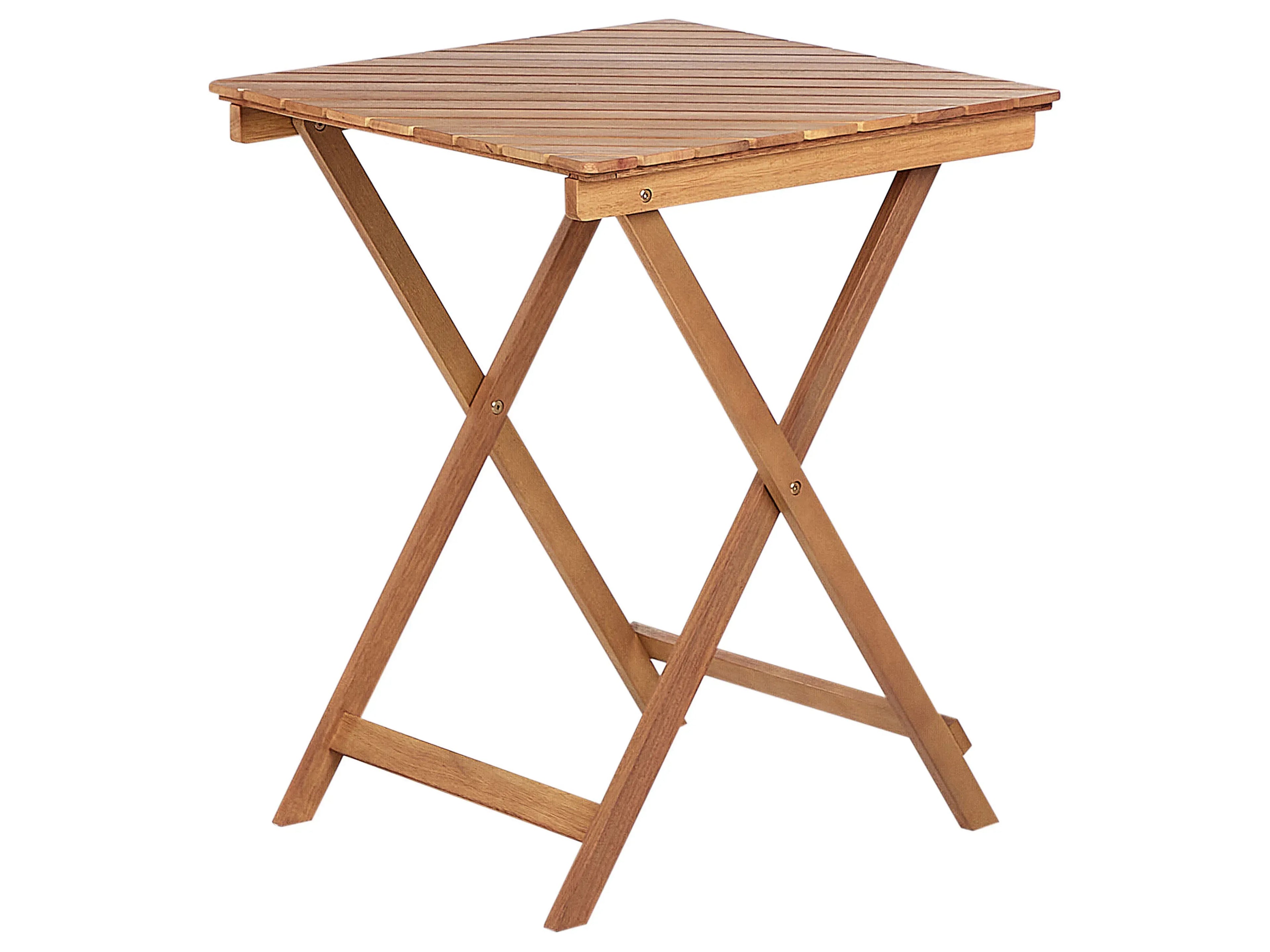 Table de bistrot pliante en bois d'eucalyptus marron
