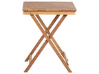 Table de bistrot pliante en bois d'eucalyptus marron