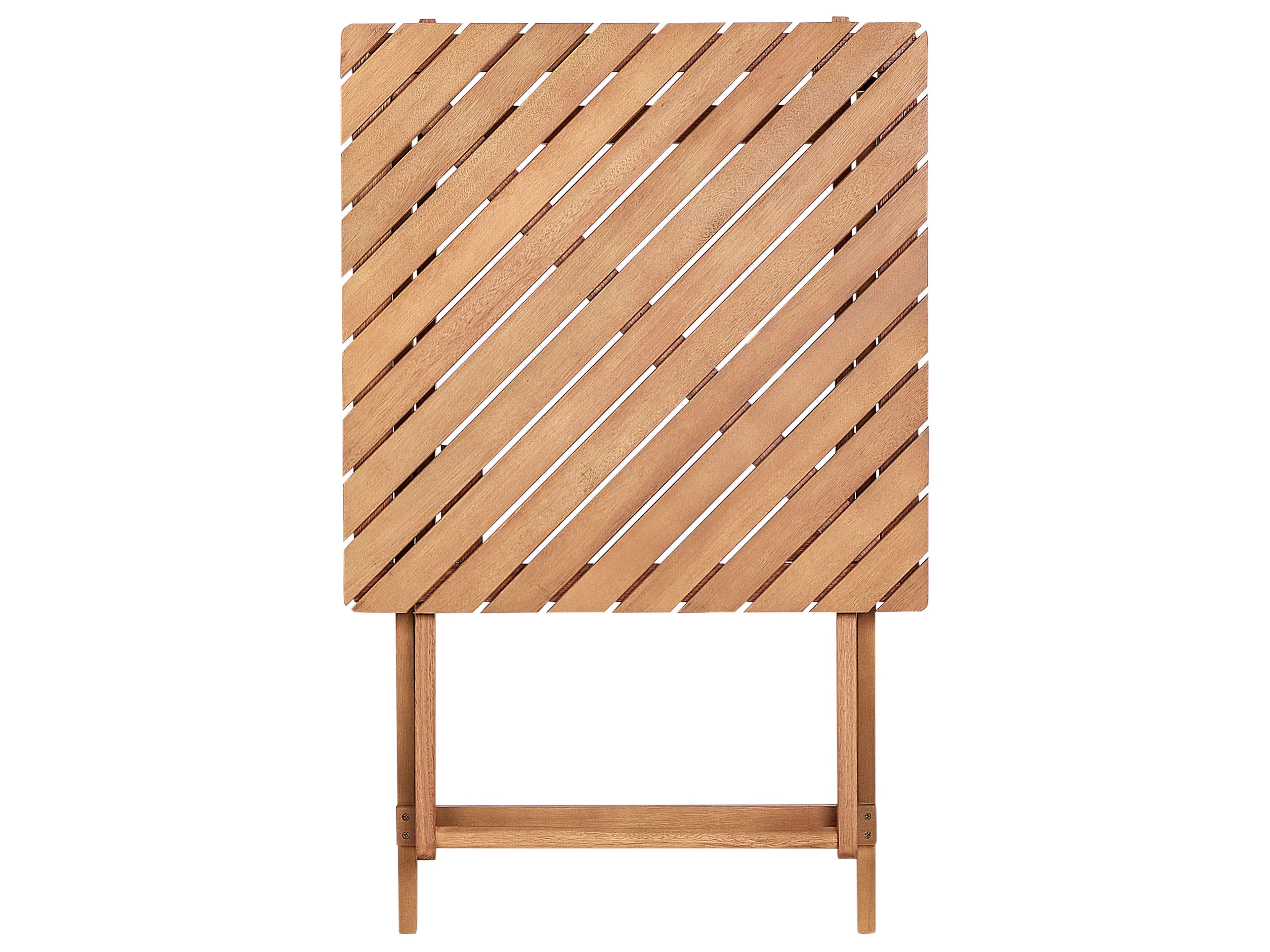 Table de bistrot pliante en bois d'eucalyptus marron
