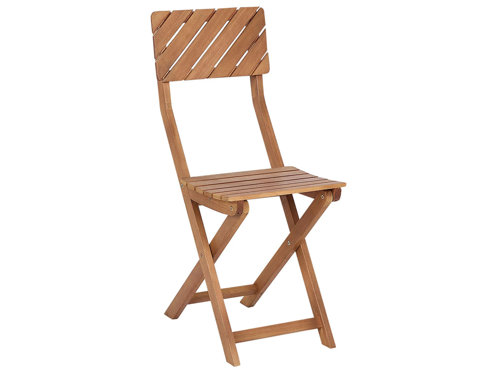 Table de bistrot pliante en bois d'eucalyptus marron