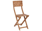 Table de bistrot pliante en bois d'eucalyptus marron