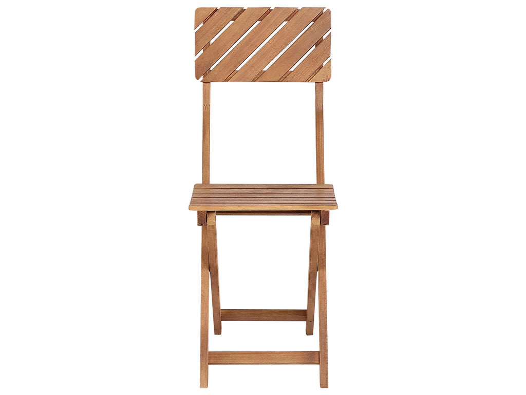 Table de bistrot pliante en bois d'eucalyptus marron
