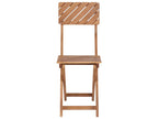 Table de bistrot pliante en bois d'eucalyptus marron