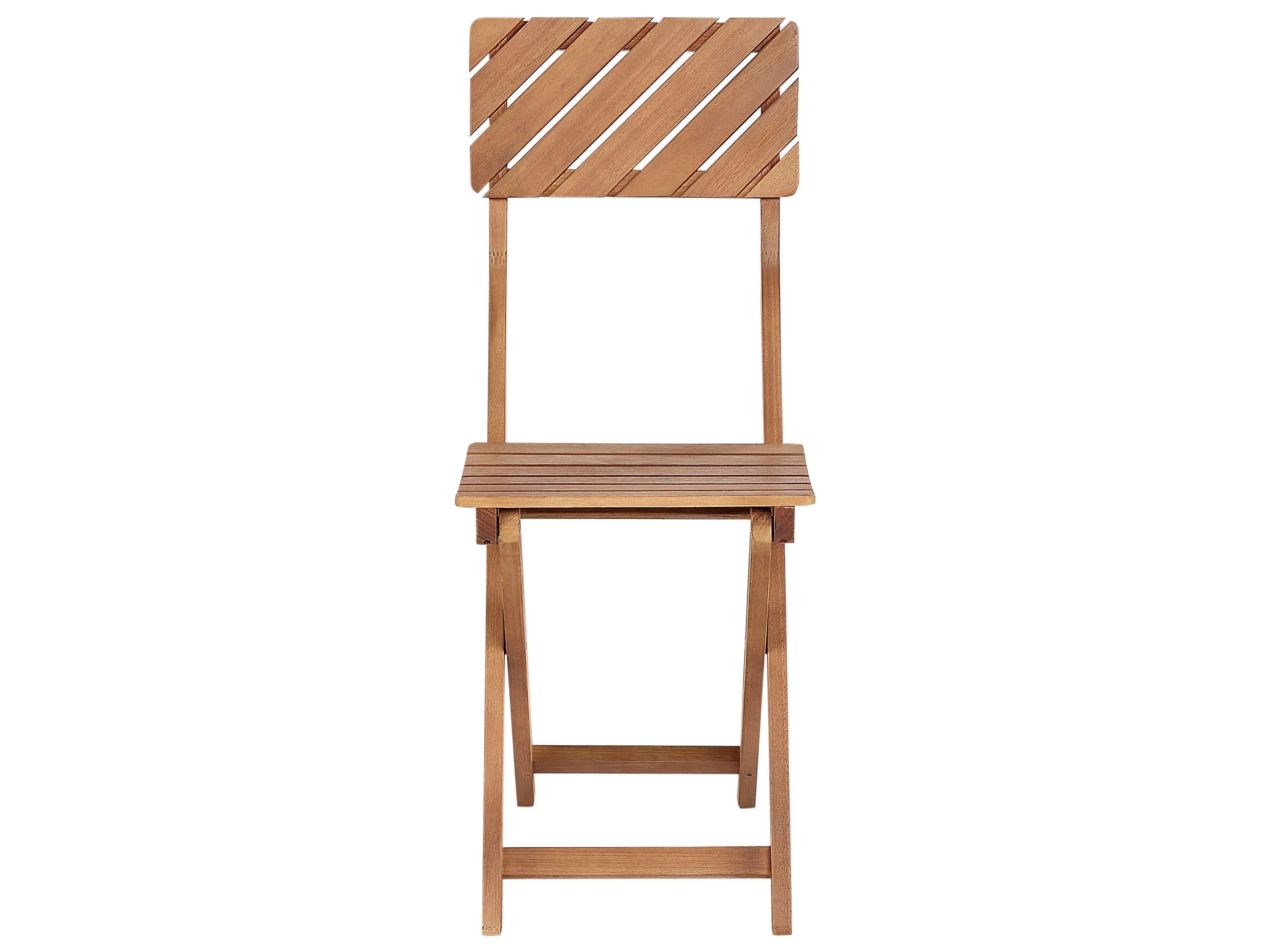 Table de bistrot pliante en bois d'eucalyptus marron